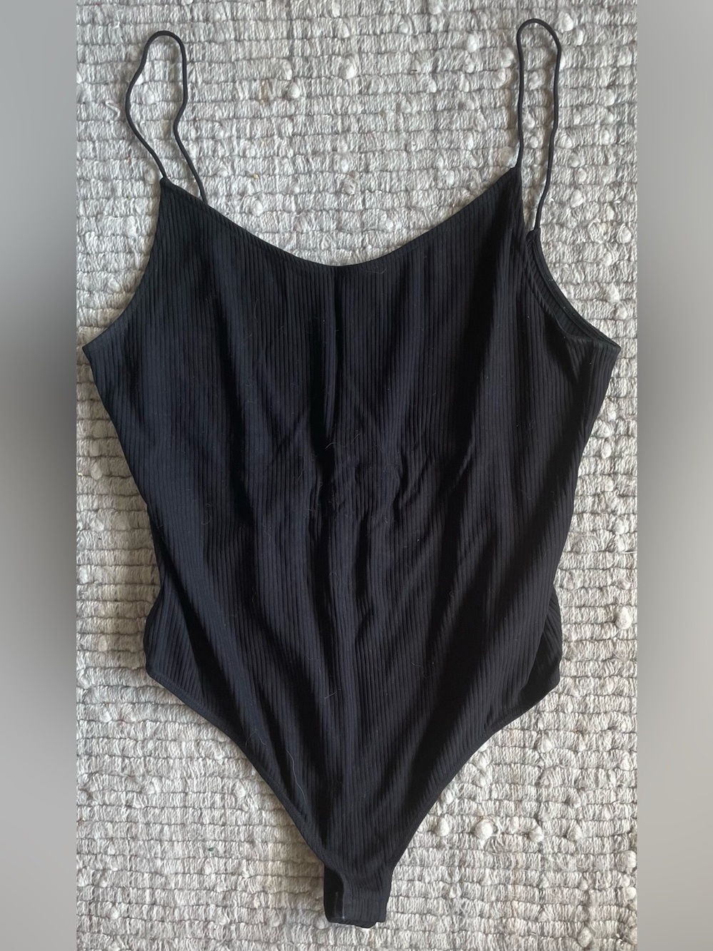 Black ribbed women’s bodysuit